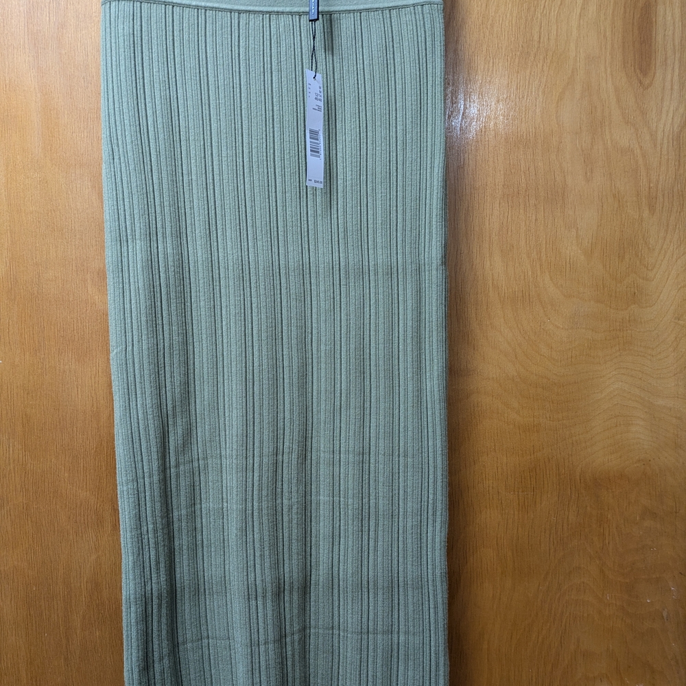 Elie Tahari Green Ribbed Pencil Skirt